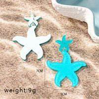 1 Pair Ig Style Sweet Starfish Plating Resin Drop Earrings sku image 1