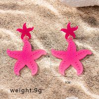 1 Pair Ig Style Sweet Starfish Plating Resin Drop Earrings sku image 3