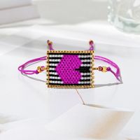 Ig Style Ethnic Style Geometric Heart Shape Glass Handmade Unisex Bracelets main image 3