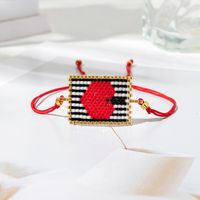 Ig Style Ethnic Style Geometric Heart Shape Glass Handmade Unisex Bracelets main image 6