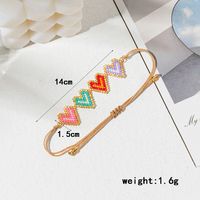 Style Ig L'oeil Du Diable Forme De Cœur Flèche Verre Corde Tricot Femmes Bracelets À Cordon main image 3