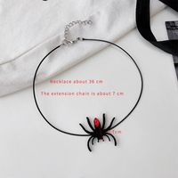 Exaggerated Funny Spider Web Alloy Sponge Three-dimensional Halloween Women's Necklace sku image 3