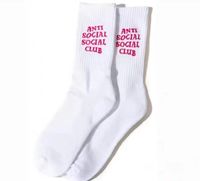 Unisex Casual Classic Style Letter Cotton Crew Socks A Pair main image 3