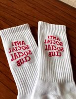 Unisex Casual Classic Style Letter Cotton Crew Socks A Pair sku image 1