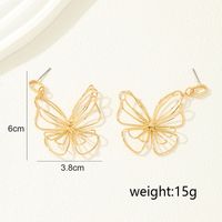 1 Piece Simple Style Butterfly Mesh Alloy Ear Studs main image 4