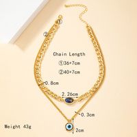 Retro Eye Alloy Plating Inlay Resin 14k Gold Plated Women's Pendant Necklace main image 6