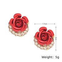 1 Pair Vintage Style Flower Tassel Plating Inlay Alloy Rhinestones Drop Earrings sku image 5