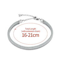 Simple Style Solid Color Sterling Silver Rope Plating Silver Plated Women's Bracelets sku image 4