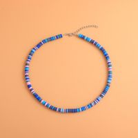 Estilo Bohemio Azul Suave Disco De Cerámica Collar Traje De Mujer Al Por Mayor Nihaojewelry sku image 3