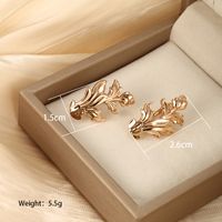 1 Pair Xuping Plant Ginkgo Leaf Plating Alloy Copper Alloy 18k Gold Plated Ear Studs main image 2