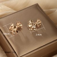 1 Pair Xuping Plant Ginkgo Leaf Plating Alloy Copper Alloy 18k Gold Plated Ear Studs main image 9