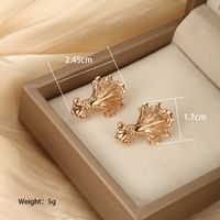 1 Pair Xuping Plant Ginkgo Leaf Plating Alloy Copper Alloy 18k Gold Plated Ear Studs main image 7