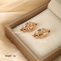 1 Pair Xuping Plant Ginkgo Leaf Plating Alloy Copper Alloy 18k Gold Plated Ear Studs main image 5