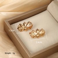 1 Pair Xuping Plant Ginkgo Leaf Plating Alloy Copper Alloy 18k Gold Plated Ear Studs main image 3
