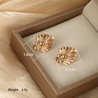 1 Pair Xuping Plant Ginkgo Leaf Plating Alloy Copper Alloy 18k Gold Plated Ear Studs main image 6