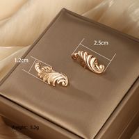 1 Pair Xuping Plant Ginkgo Leaf Plating Alloy Copper Alloy 18k Gold Plated Ear Studs main image 10