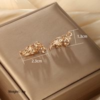 1 Pair Xuping Plant Ginkgo Leaf Plating Alloy Copper Alloy 18k Gold Plated Ear Studs main image 8