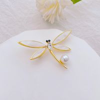 Fashion Flower Alloy Plating Inlay Artificial Gemstones Pearl Women's Brooches sku image 19