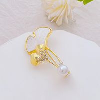 Fashion Flower Alloy Plating Inlay Artificial Gemstones Pearl Women's Brooches sku image 29