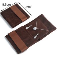 Retro Solid Color Flannel Jewelry Packaging Bags sku image 4