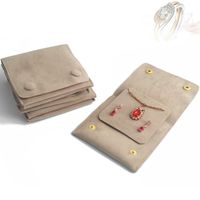 Retro Solid Color Flannel Jewelry Packaging Bags sku image 6