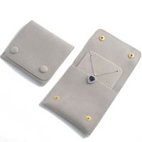 Retro Solid Color Flannel Jewelry Packaging Bags sku image 8