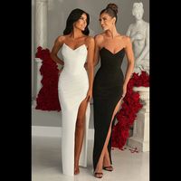 Women's Party Dress Elegant Sexy Strapless Sleeveless Solid Color Maxi Long Dress Banquet Party main image 2