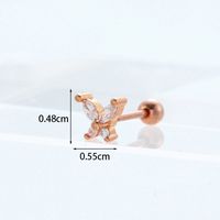 Ear Cartilage Rings & Studs Exaggerated Animal 316 Stainless Steel  Copper sku image 10