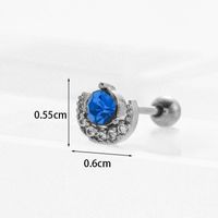 Ear Cartilage Rings & Studs Fashion Geometric 316 Stainless Steel  Copper Zircon sku image 5