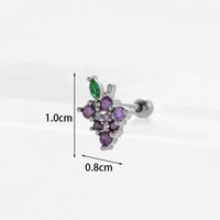 Ear Cartilage Rings & Studs Fashion Geometric 316 Stainless Steel  Copper Zircon sku image 11