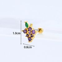 Ear Cartilage Rings & Studs Fashion Geometric 316 Stainless Steel  Copper Zircon sku image 15