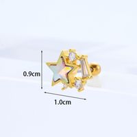 Ear Cartilage Rings & Studs Fashion Geometric 316 Stainless Steel  Copper Zircon sku image 16