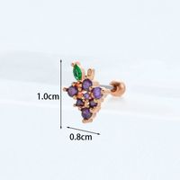 Ear Cartilage Rings & Studs Fashion Geometric 316 Stainless Steel  Copper Zircon sku image 17