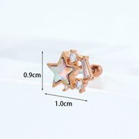 Ear Cartilage Rings & Studs Fashion Geometric 316 Stainless Steel  Copper Zircon sku image 18