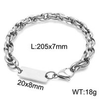 Punk Solid Color Titanium Steel Plating Chain Bracelets Necklace sku image 1