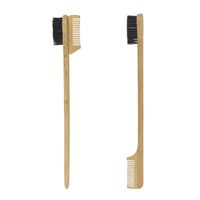 Basic Classic Style Solid Color Bamboo Wood Eyebrow Brushes 1 Piece main image 3