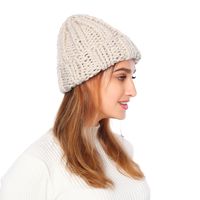 Unisex Simple Style Solid Color Crimping Wool Cap main image 5