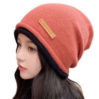 Women's Elegant Basic Color Block Eaveless Wool Cap main image 3