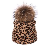 Women's Streetwear Leopard Pearl Eaveless Wool Cap sku image 15