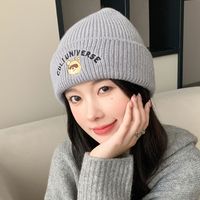Women's Preppy Style Vacation Animal Letter Eaveless Wool Cap main image 4
