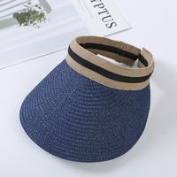 Children Unisex Lady Simple Style Solid Color Wide Eaves Straw Hat sku image 4