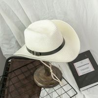 Unisex Simple Style Solid Color Belt Buckle Crimping Bucket Hat sku image 3