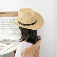 Unisexe Style Simple Couleur Unie Boucle De Ceinture Sertissage Chapeau Seau main image 2