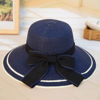 Women's Pastoral Simple Style Solid Color Big Eaves Straw Hat sku image 5