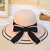 Women's Pastoral Simple Style Solid Color Big Eaves Straw Hat sku image 4