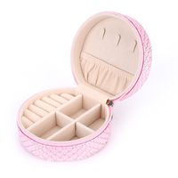 Pastoral Solid Color Pu Leather Jewelry Boxes sku image 3