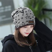 Unisex Simple Style Star Patch Crimping Beanie Hat main image 1