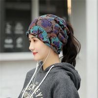 Women's Korean Style Flower Crimping Beanie Hat main image 3
