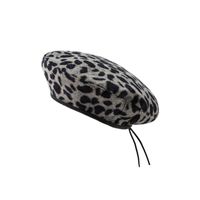 Frau Pastoral Einfacher Stil Leopard Ohne Dach Baskenmütze sku image 1