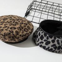 Women's Pastoral Simple Style Leopard Eaveless Beret Hat main image 3